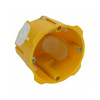 Gipszkarton szerelvénydoboz gumis mély 1-es kerek 70mm x műanyag sárga csavarral KPRL KOPOS